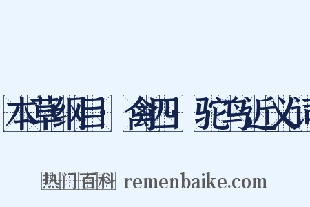 本草纲目·禽四·驼鸟近义词是什么意思的图片